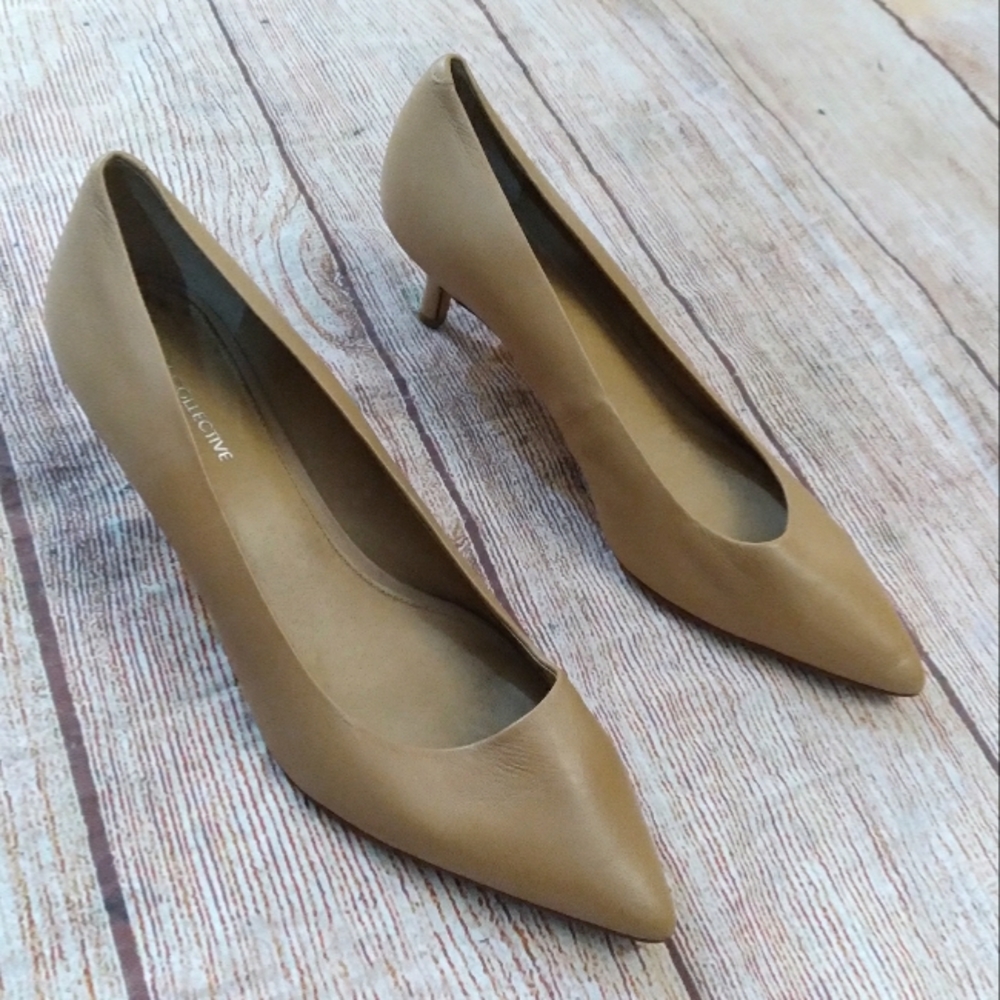 206 Collective beige heels pumps sz 10B (EU 40)